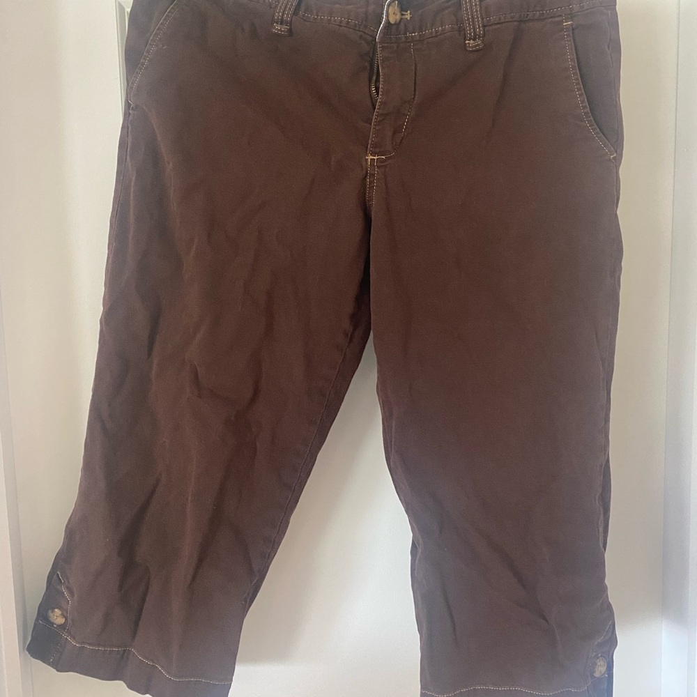 Eddie Bauer Dark Brown Cropped Pants